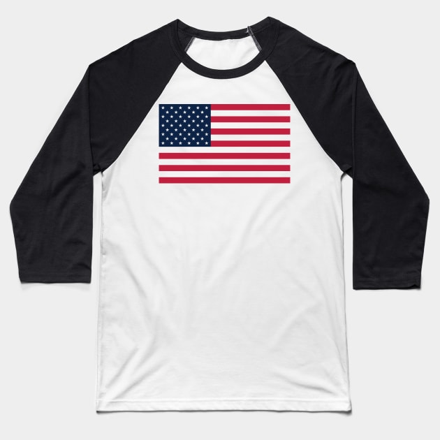 USA Flag Transparent Baseball T-Shirt by MrLarry